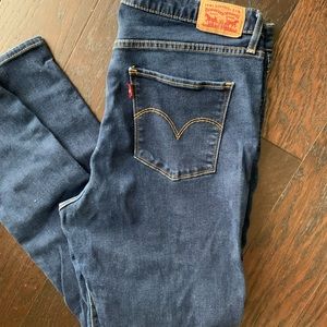 Dark Wash high rise skinny